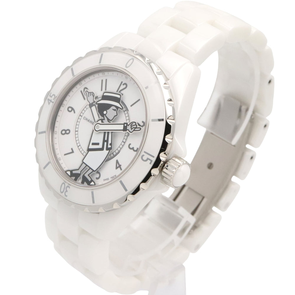 Chanel J12 Mademoiselle Ceramic Watch for Men, White (H5241) — Very Good