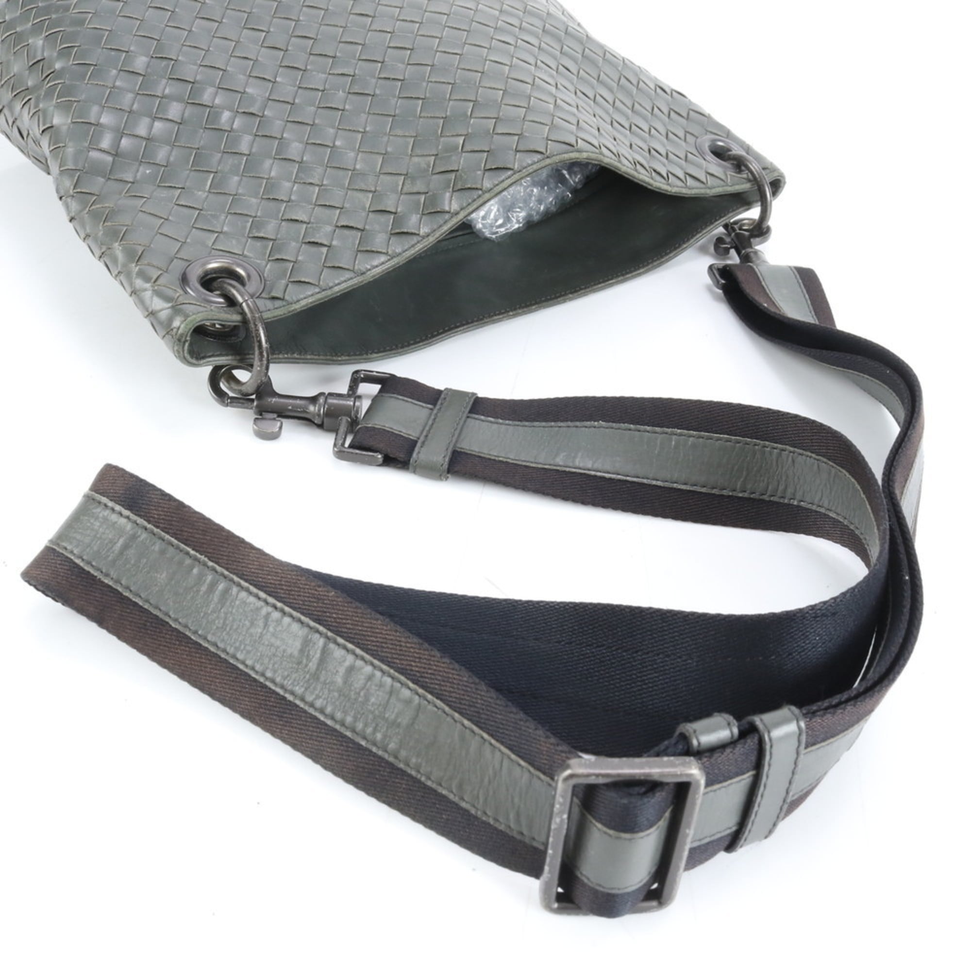 Bottega Veneta Intrecciato Braided Leather Shoulder Messenger Bag for Men