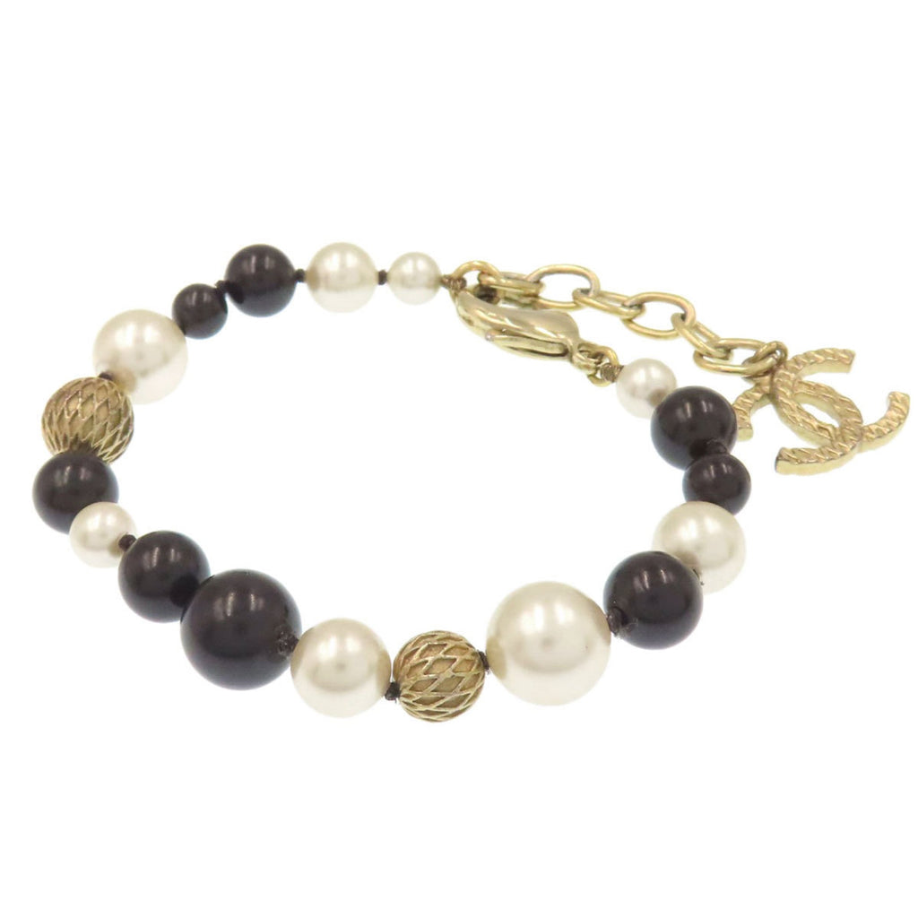 Chanel faux pearl Coco Mark bracelet, metal, for women