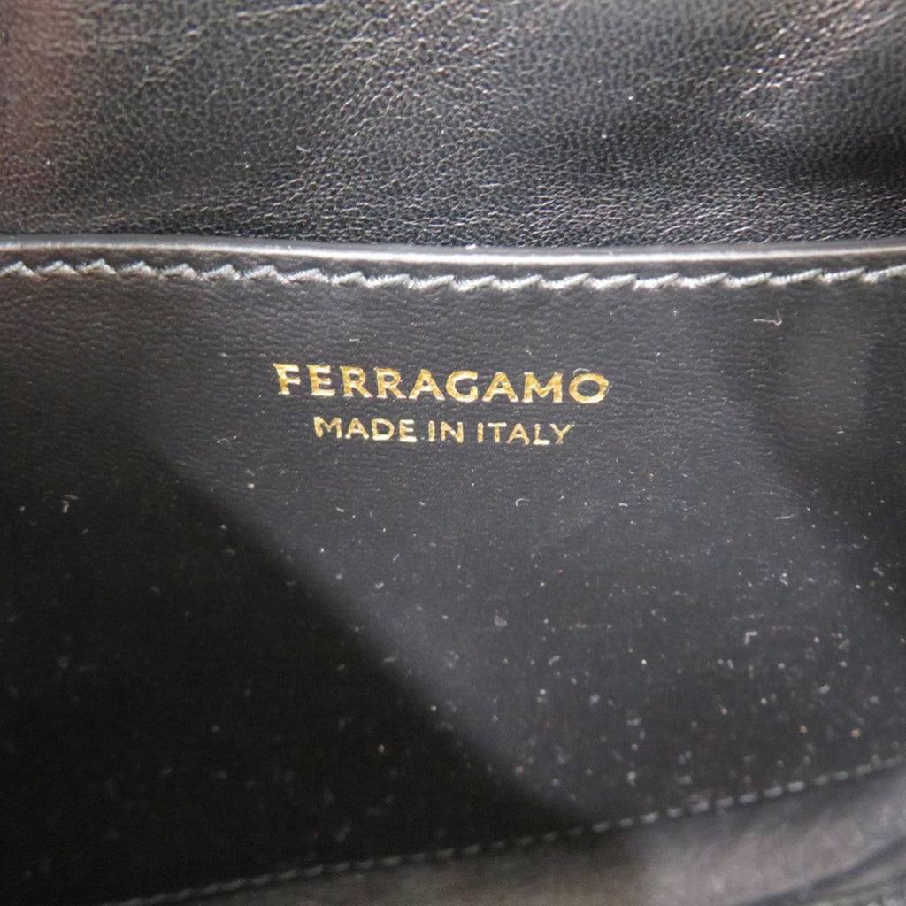 Salvatore Ferragamo Gancini EE 21 8372 Leather Shoulder Bag in Pink Beige with Gold Hardware (Product Code: 0927)