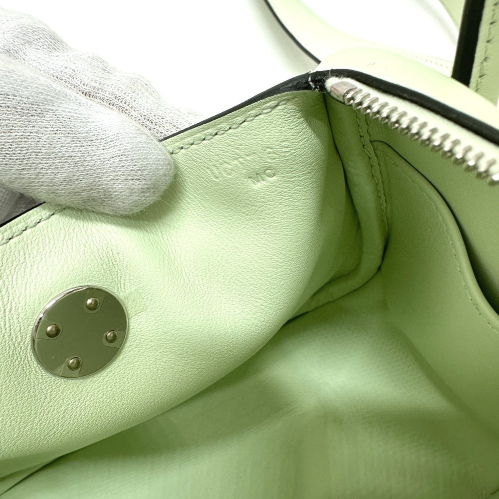 HERMES Lindy Shoulder Bag, Swift Leather, Women's, Veil Fizz, Light Green, G-231125-89 — New - Store Return