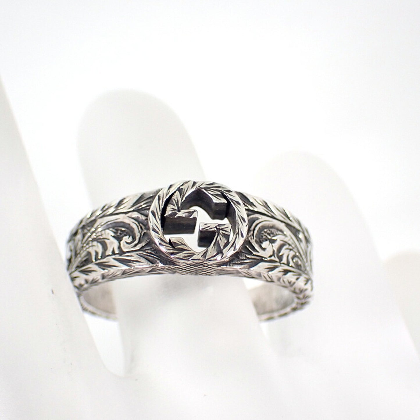 GUCCI 925 Interlocking Ring, size 22