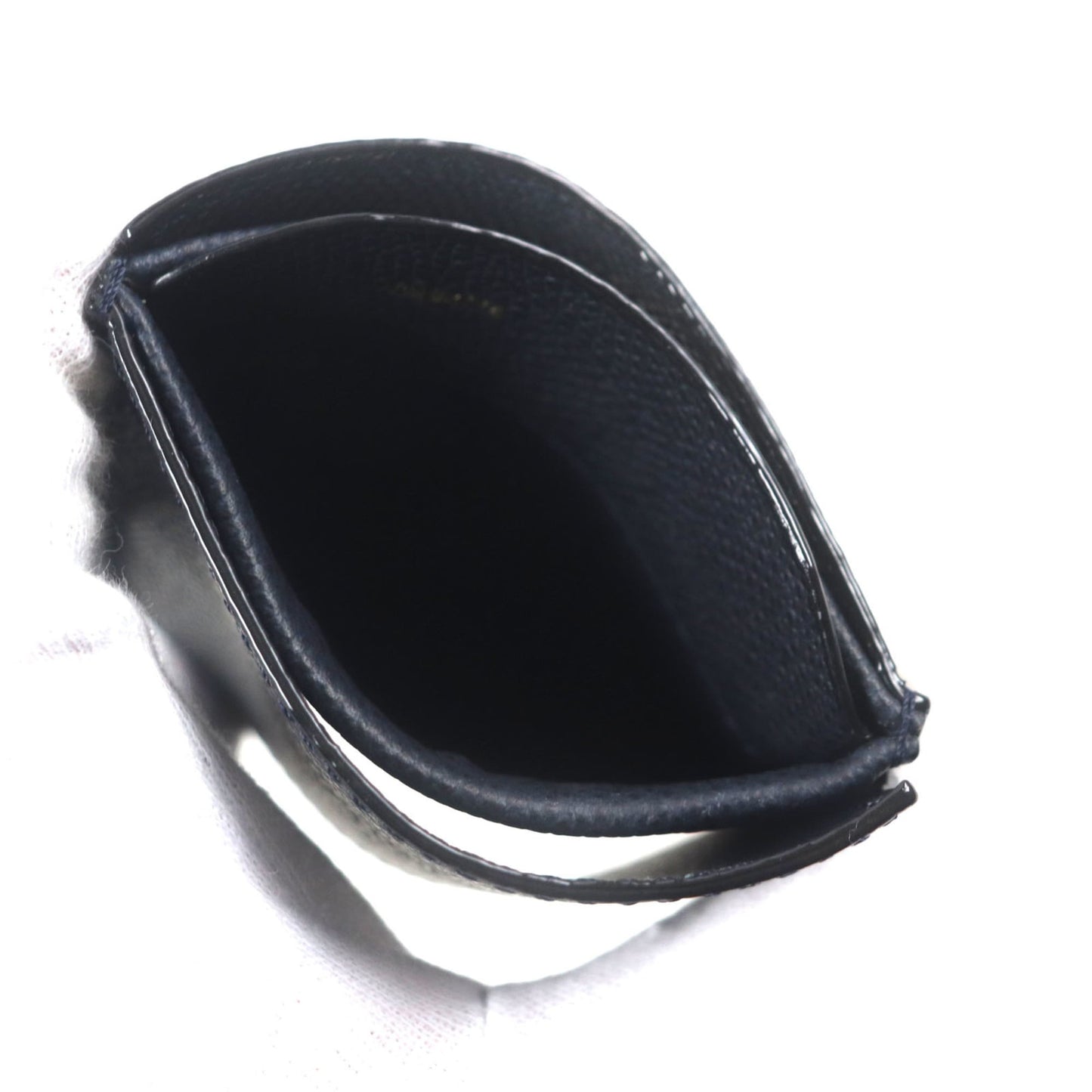 Valextra Double Money Clip Leather Wallet/Billfold in Dark Navy with Silver Hardware, Includes Box and Dust Bag, Made Italy for Men