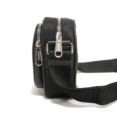 Burberry Paddy Logo Crossbody Shoulder Bag, Cotton Calfskin, Rubber Embossed Nylon, Black, 8049094, Men's — New - Store Return