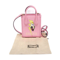 Gucci GUCCI X Bananya Metal Bananya 671623 Women's Leather Handbag,Shoulder Bag Pink — Like New