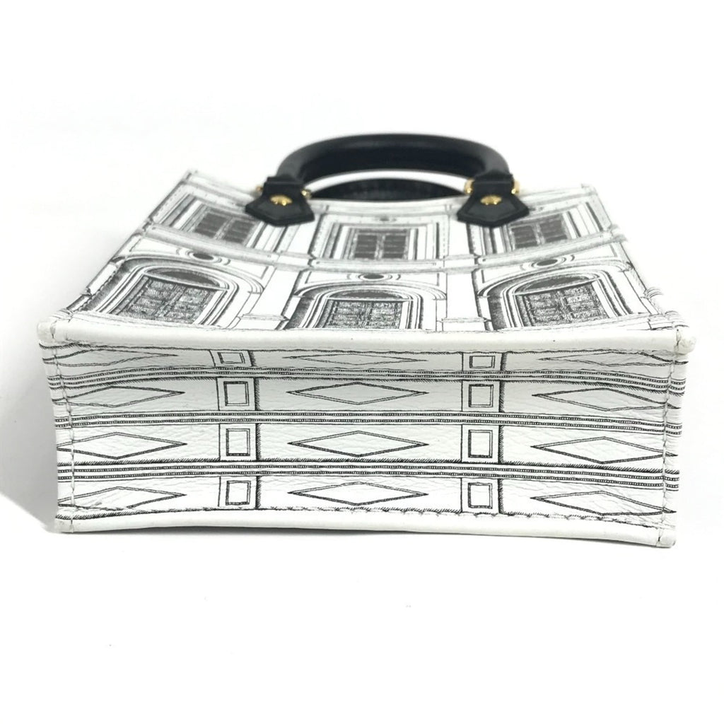 LOUIS VUITTON M80991 Fornasetti Collaboration Petite Sac Plat Bag, Crossbody Handbag, Pochette, 2-Way Shoulder Leather, Women's, White