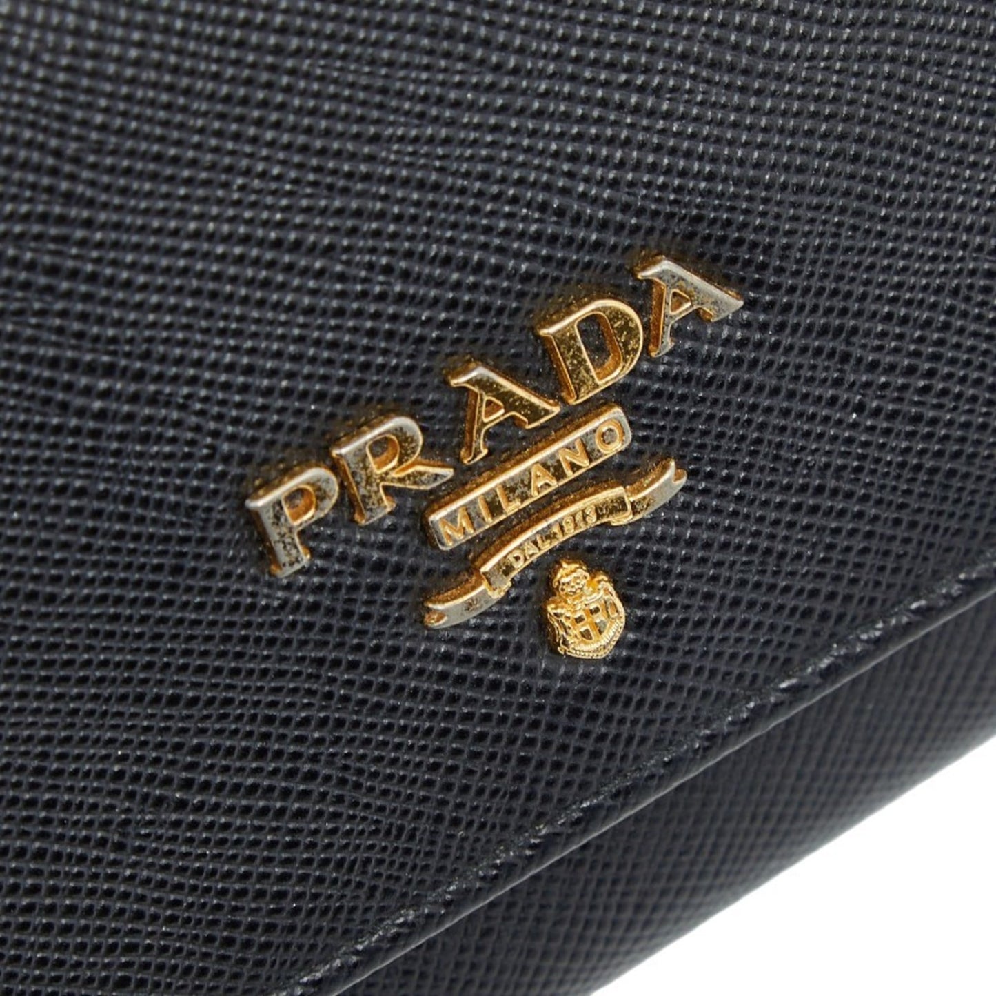 Prada Logo Long Wallet 1M1132 Black and Pink Saffiano Leather Women's PRADA