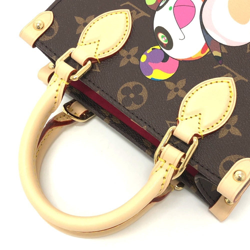 LOUIS VUITTON M13668 LV x TM On the Go BB Takashi Murakami Panda 2WAY Bag Shoulder Handbag Crossbody Monogram Canvas Women's Brown — New