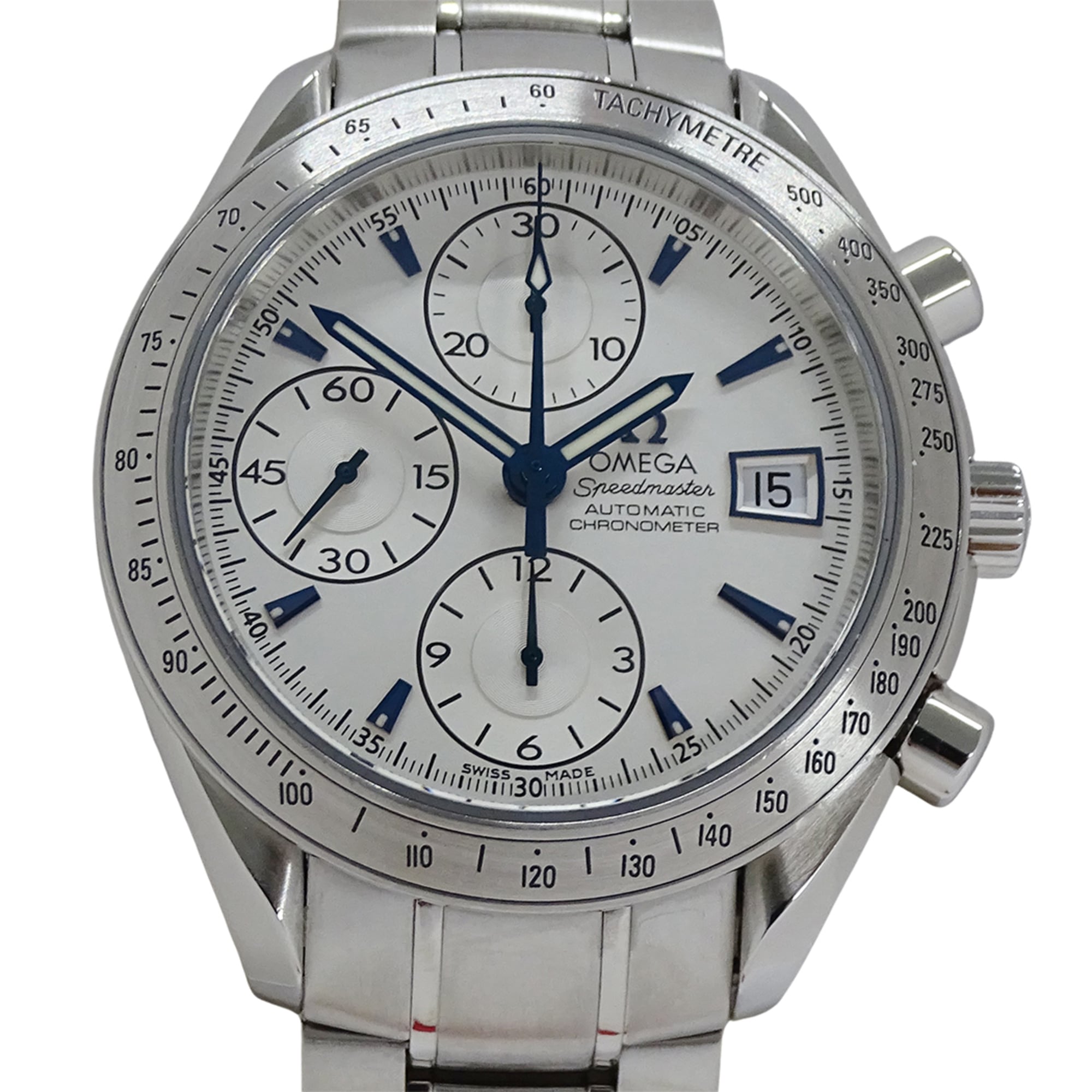 Omega Speedmaster 3211.32 Men's Watch, Brand Name, Chronograph, Date, Automatic, Stainless Steel (SS), Silver — Good