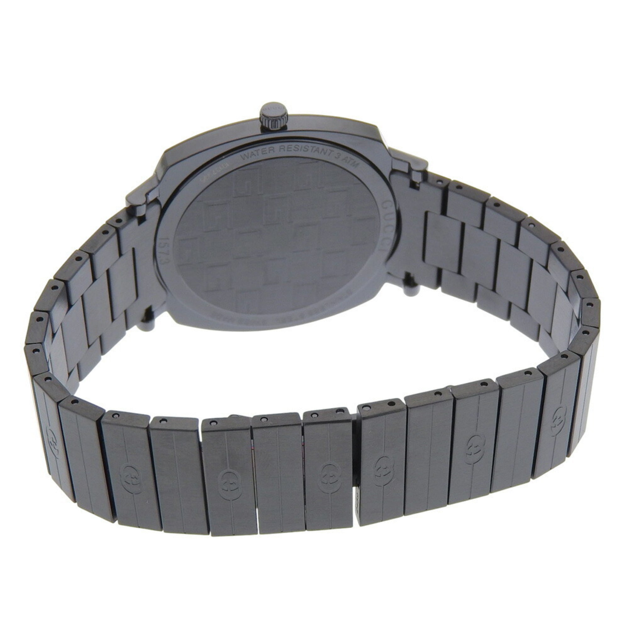 Gucci Grip Watch, 157.3 Stainless Steel, Black Quartz Movement, Analog Display, Dial, Men's — Like New