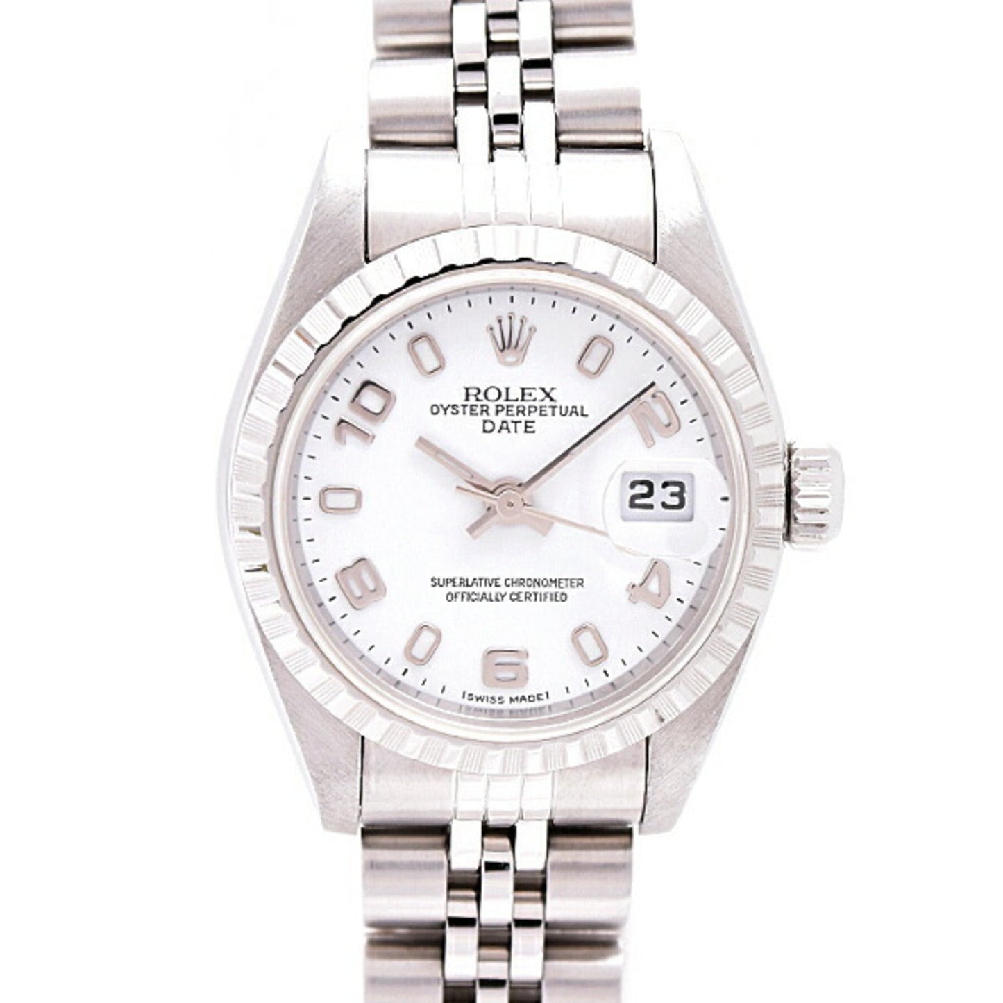 Rolex Watch Women's Oyster Perpetual Date Automatic D Series White Dial Stainless Steel SS ROLEX 79240