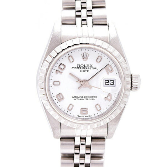 Rolex Watch Women's Oyster Perpetual Date Automatic D Series White Dial Stainless Steel SS ROLEX 79240