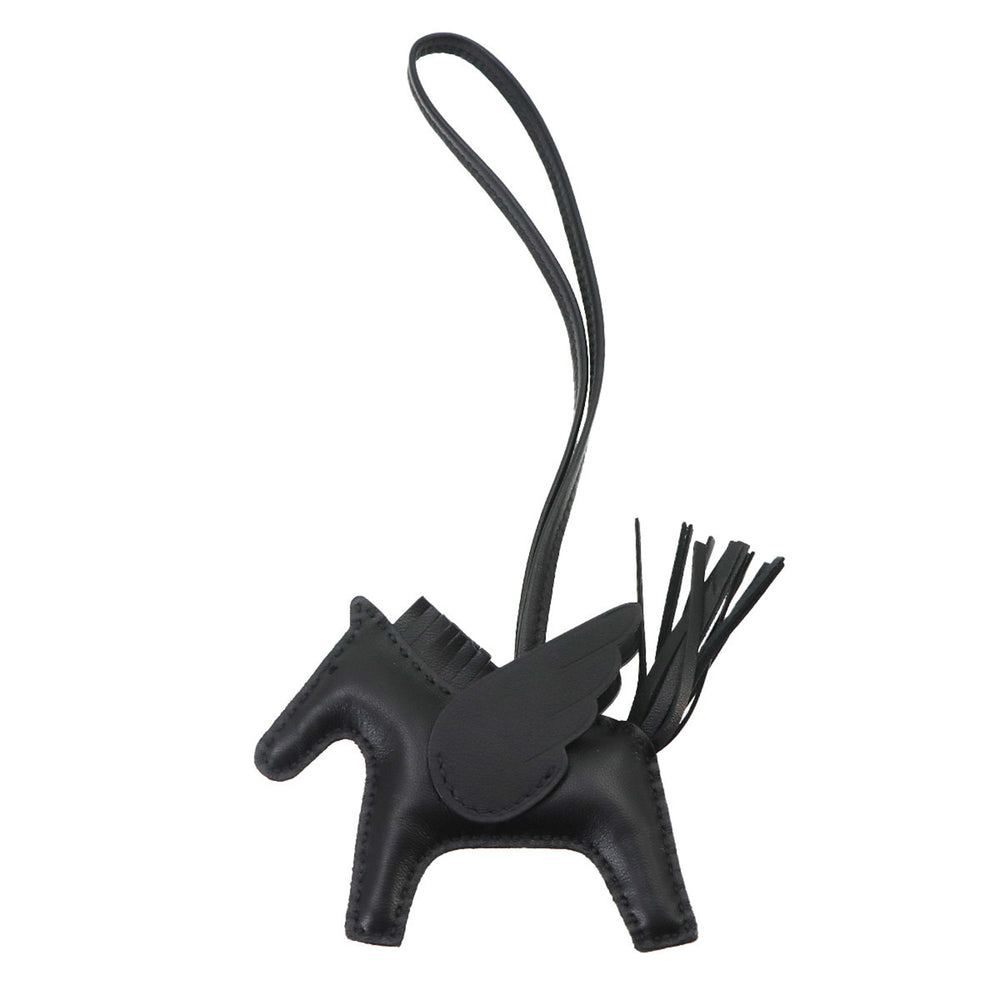 Hermes HERMES So Black Rodeo Pegasus PM Accessory Bag Charm Agneau Milo Swift W Stamp — New - Store Return