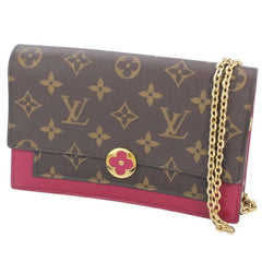 LOUIS VUITTON Chain Wallet Shoulder Bag Monogram Portefeuille Flore M67404 Women's KM3319 — Like New