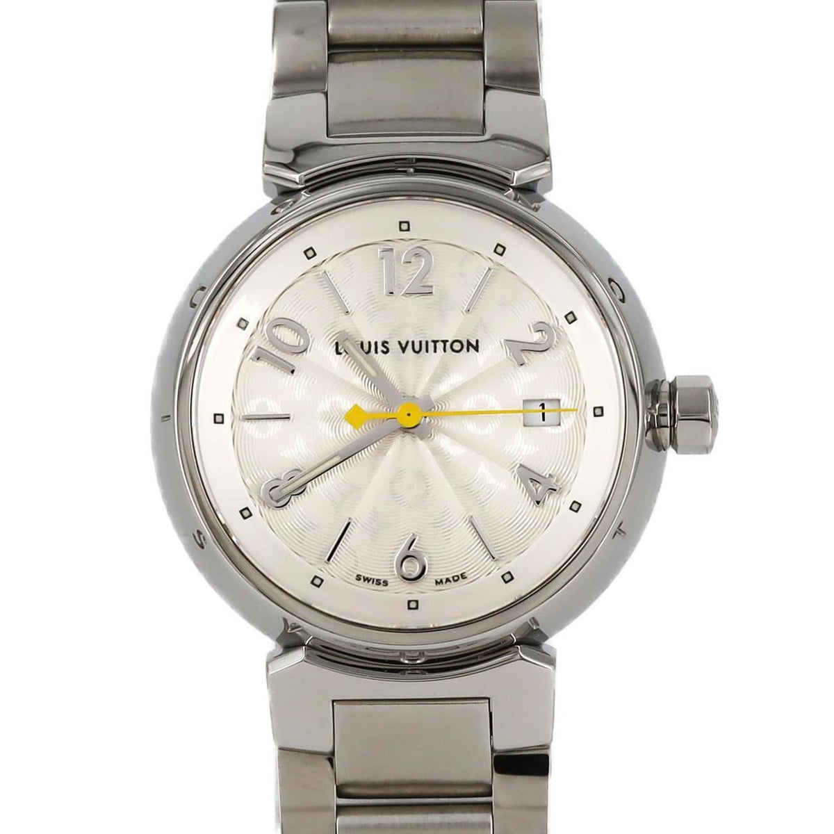 Louis Vuitton Tambour Q121K SS Wristwatch Quartz — Very Good