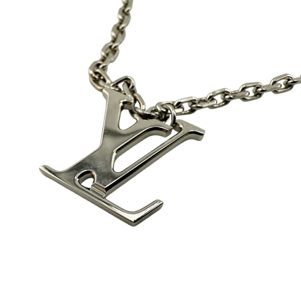 LOUIS VUITTON MP3157 LV Plane Pendant Necklace with Airplane Motif, Silver, Chain, Men's