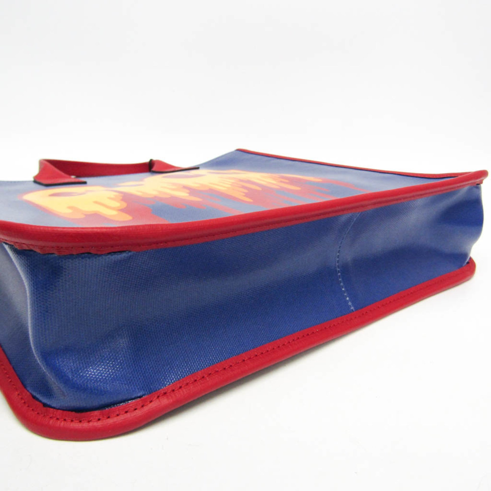 Gucci Children 550763 Girls,Boys PVC,Leather Handbag,Tote Bag Blue,Red Color,Yellow — Like New