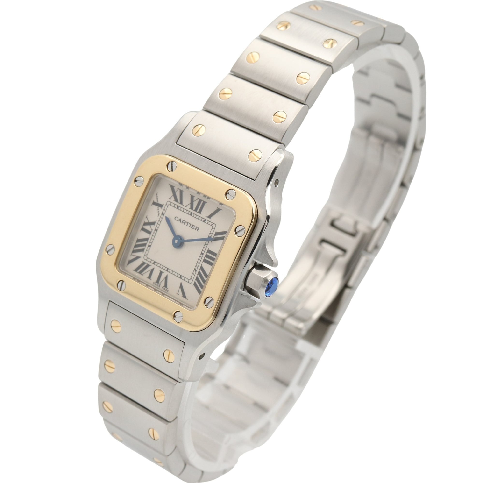 Cartier Santos Galbee SM Watch, Stainless Steel, Ladies, Silver Tone, W20012C4 — Very Good