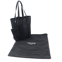 CELINE 11008 Trekking Vertical Cabas Logo Nylon Tote Bag with Pouch, Black, Dust Bag, Made in Italy, Men's — Like New