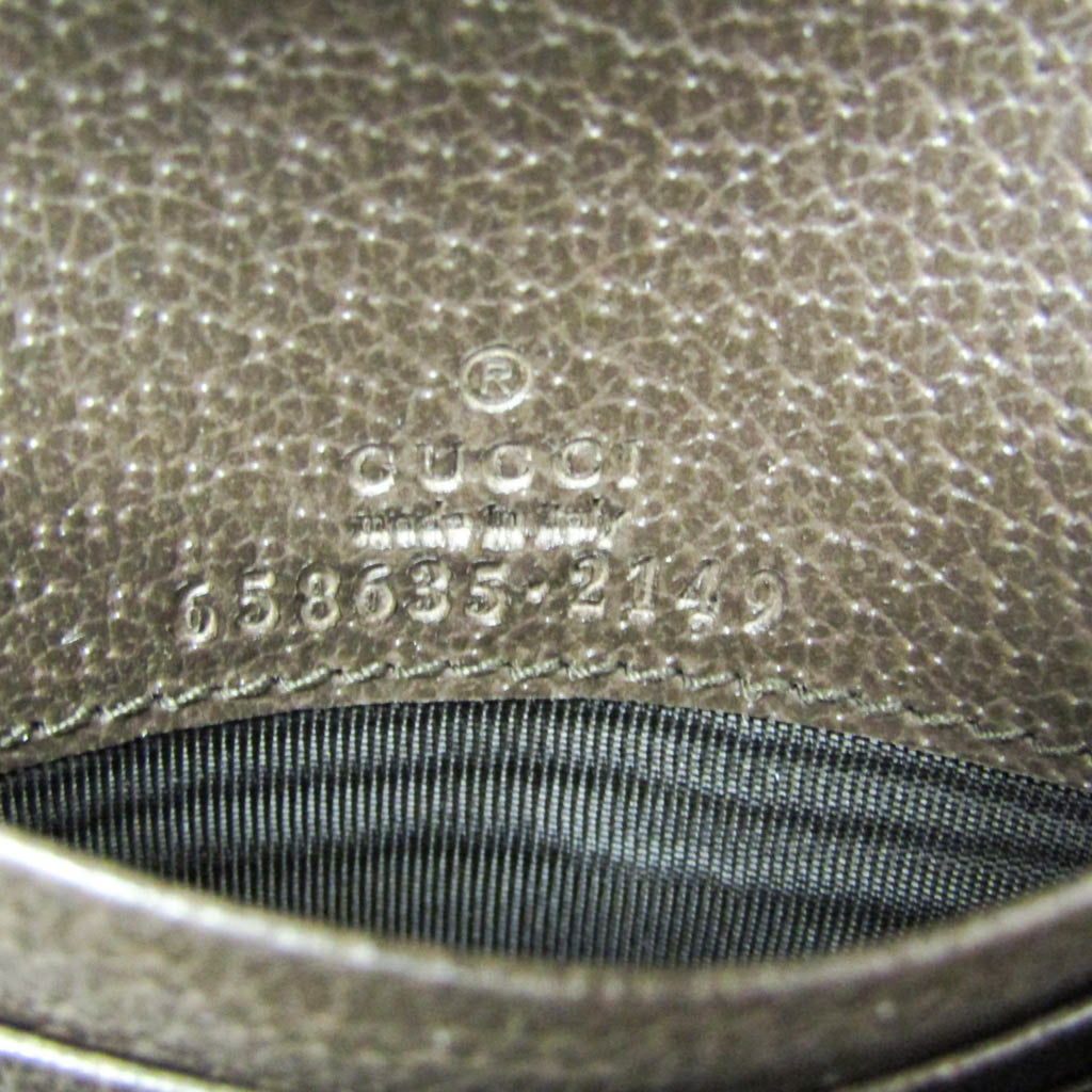 Gucci Bamboo Diana Jumbo GG 658635 Women's Canvas,Leather Wallet (bi-fold) Beige,Brown