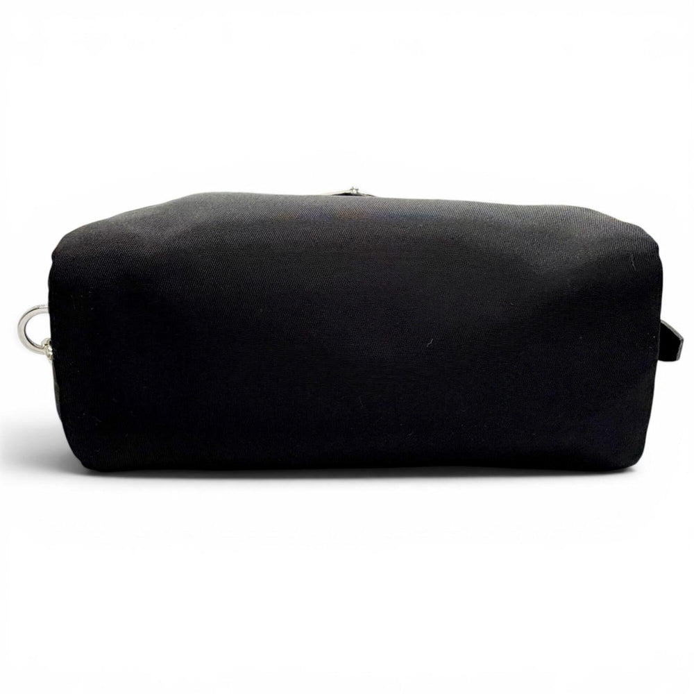 PRADA 1NS175 Vera Re-Nylon Mini Pouch Small Current Model Triangle Logo Plate Cosmetic Black Made in Italy Women's — Like New