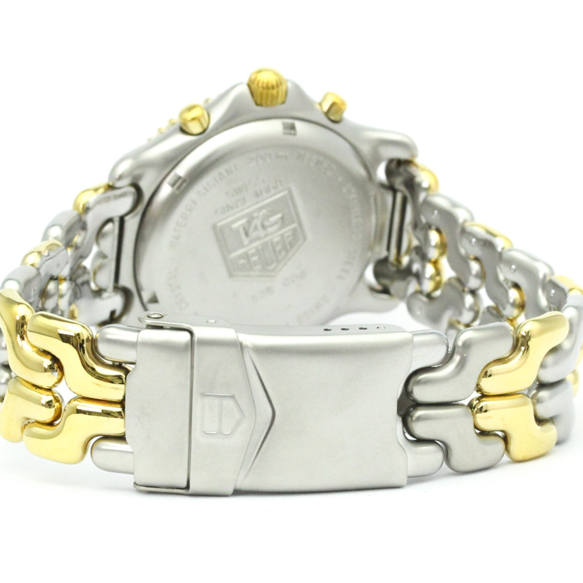 TAG HEUER Sel Chronograph Gold Plated Steel Mens Watch S35.006 Polished — Very Good