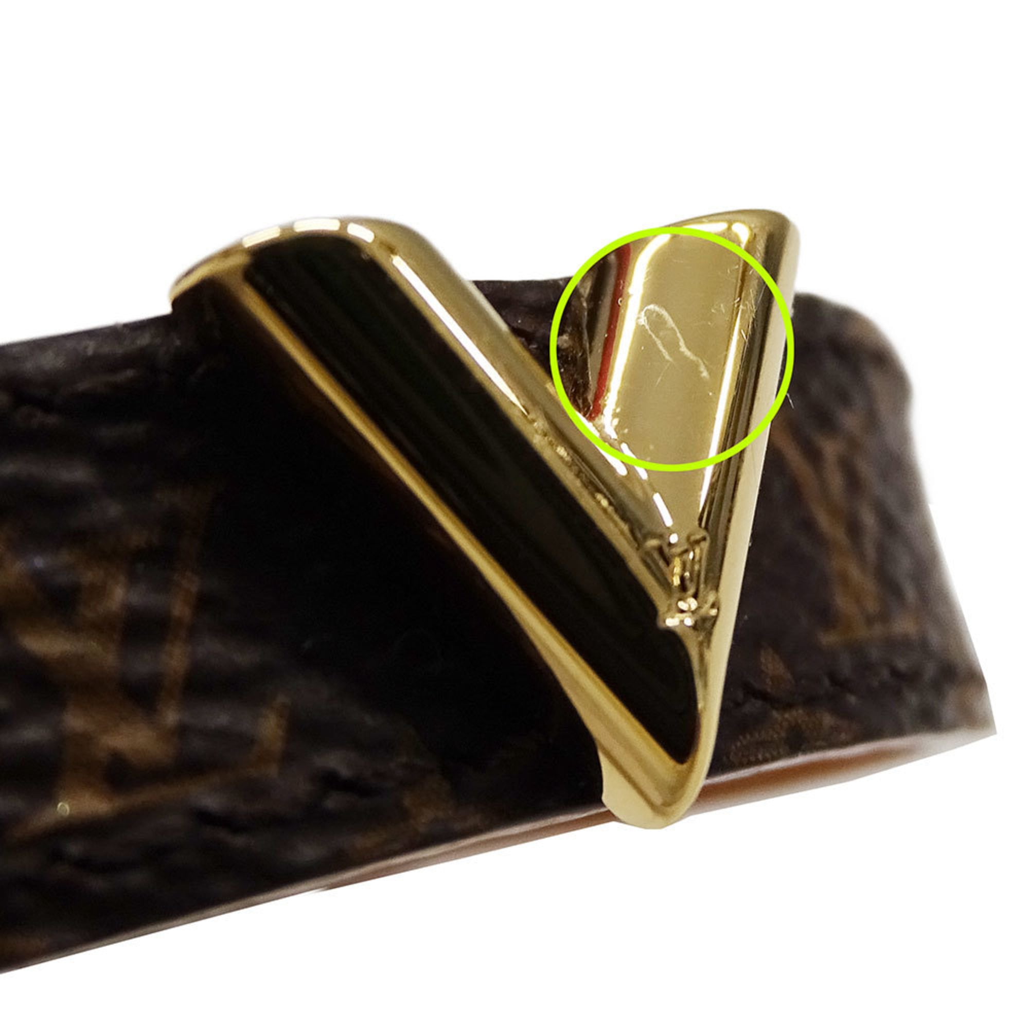 Louis Vuitton Essential V Bracelet, Women's, Monogram Canvas, Brown, M6042G, Size 15, Slim, Logo