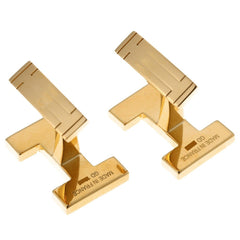 Hermes cufflinks, H O Carre, H077189FA00, metal, gold — Like New