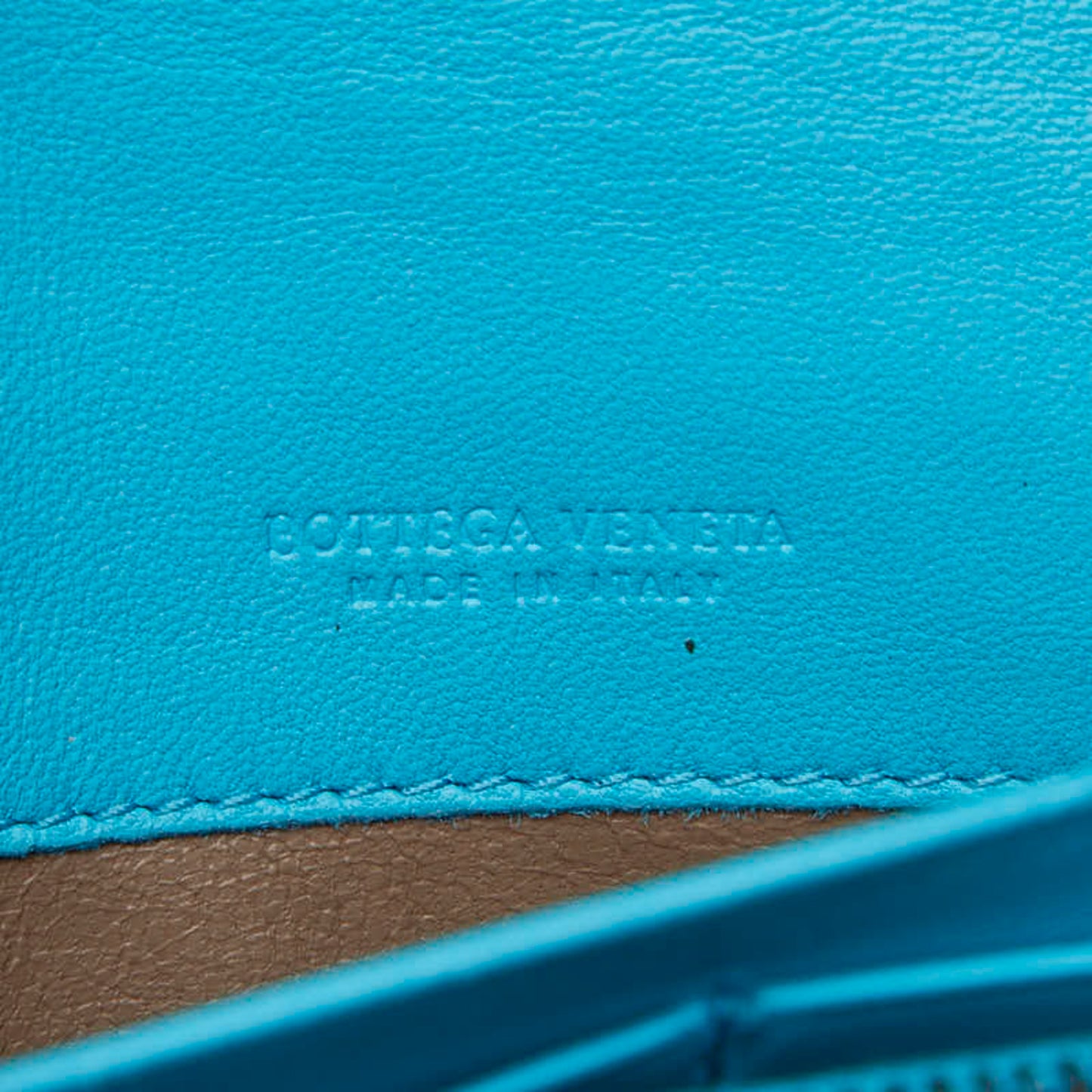 Bottega Veneta Intrecciato Long Wallet Blue Leather Women's BOTTEGAVENETA