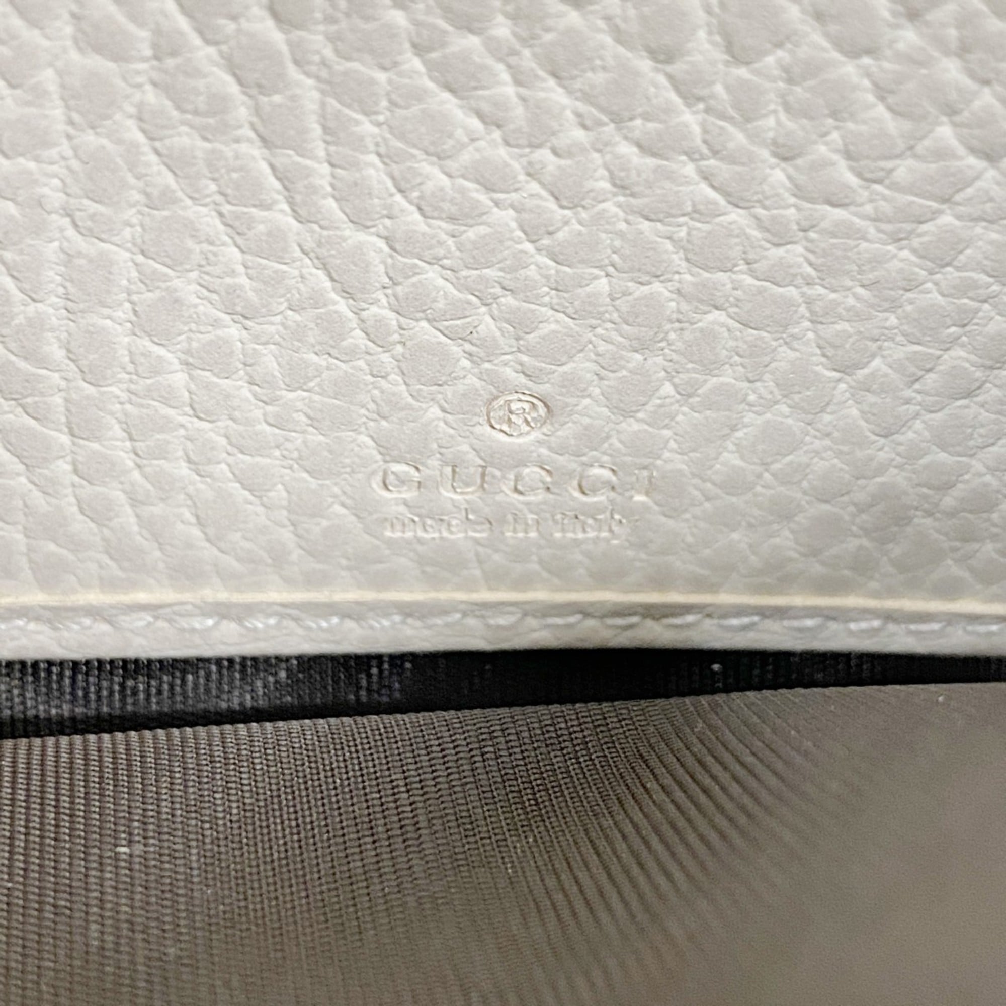 Gucci GG Marmont Supreme Long Wallet 456116 Ivory Beige Women's