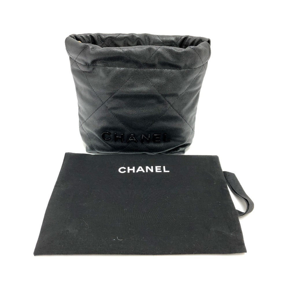 CHANEL AS3980 Matelasse Chanel 22 So Black Bag Shoulder Handbag Caviar Skin Women's — New - Store Return