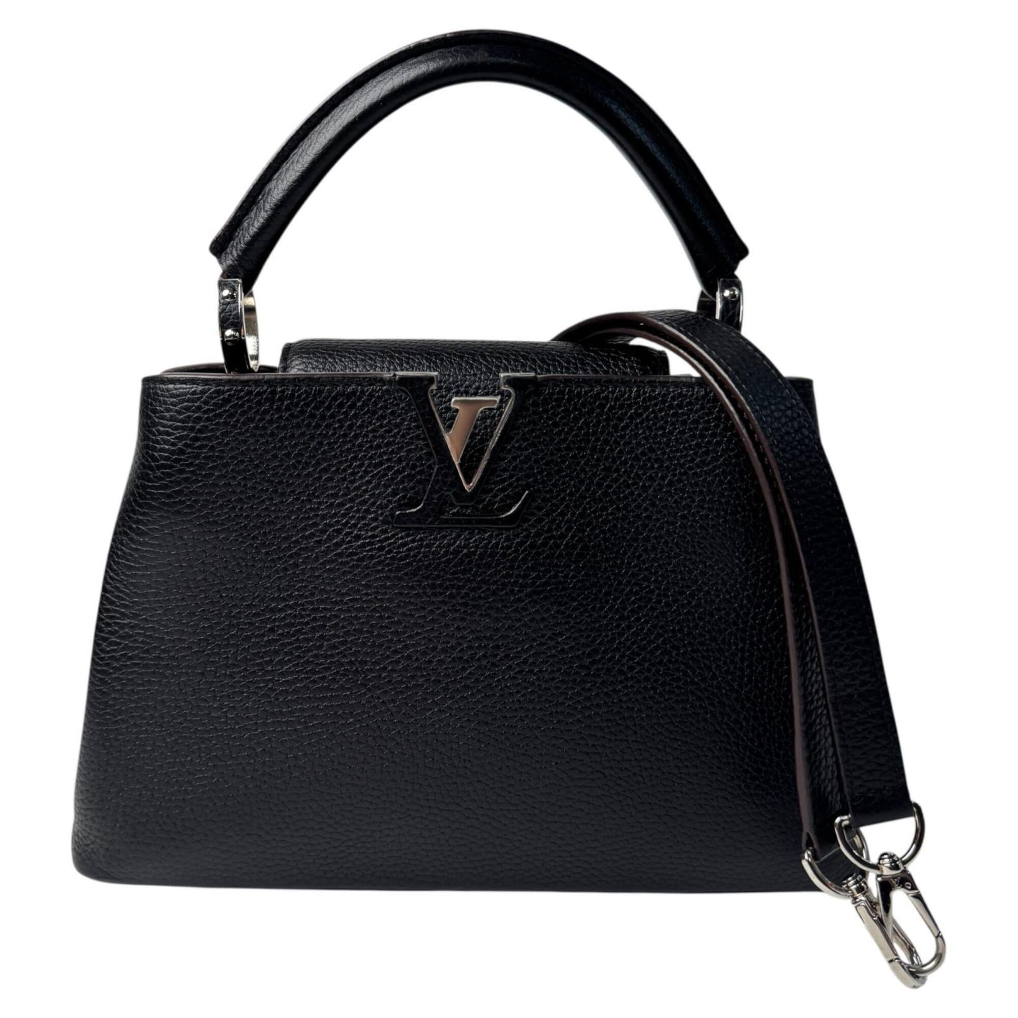 Louis Vuitton Capucines BB M94586 AH2164 2-way Shoulder Bag/Handbag, Black, Crossbody, Women's — Like New