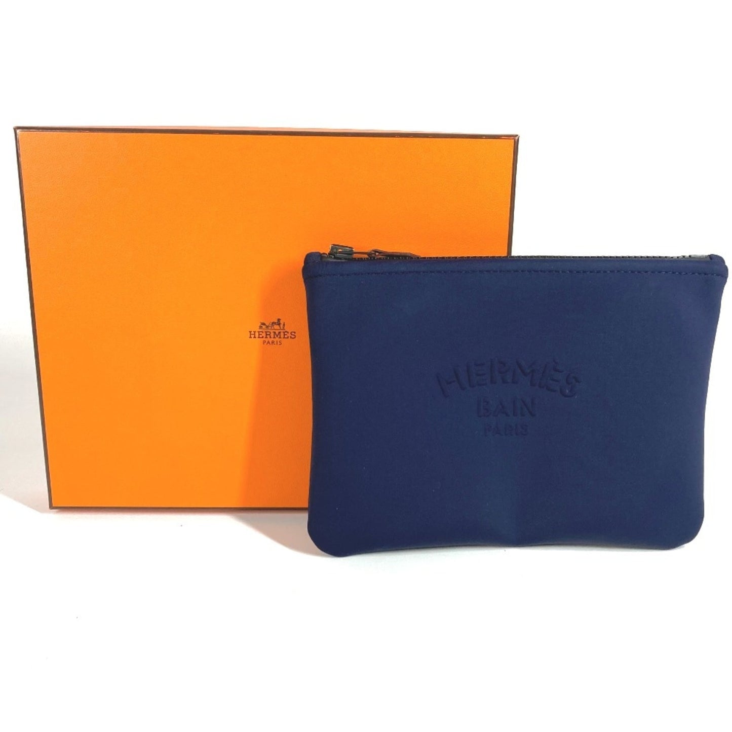 HERMES True Toilet Neoban PM clutch bag, makeup pouch, multi-purpose polyamide, men's and women's, navy