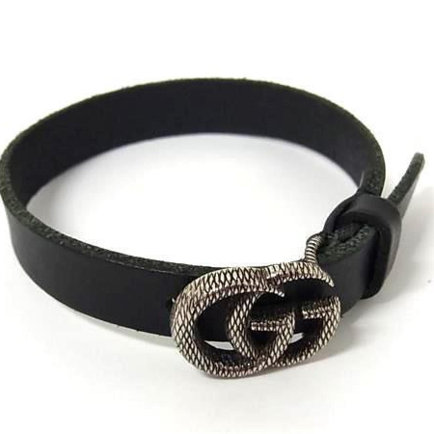 GUCCI GG Marmont Bracelet in Black Leather for Men
