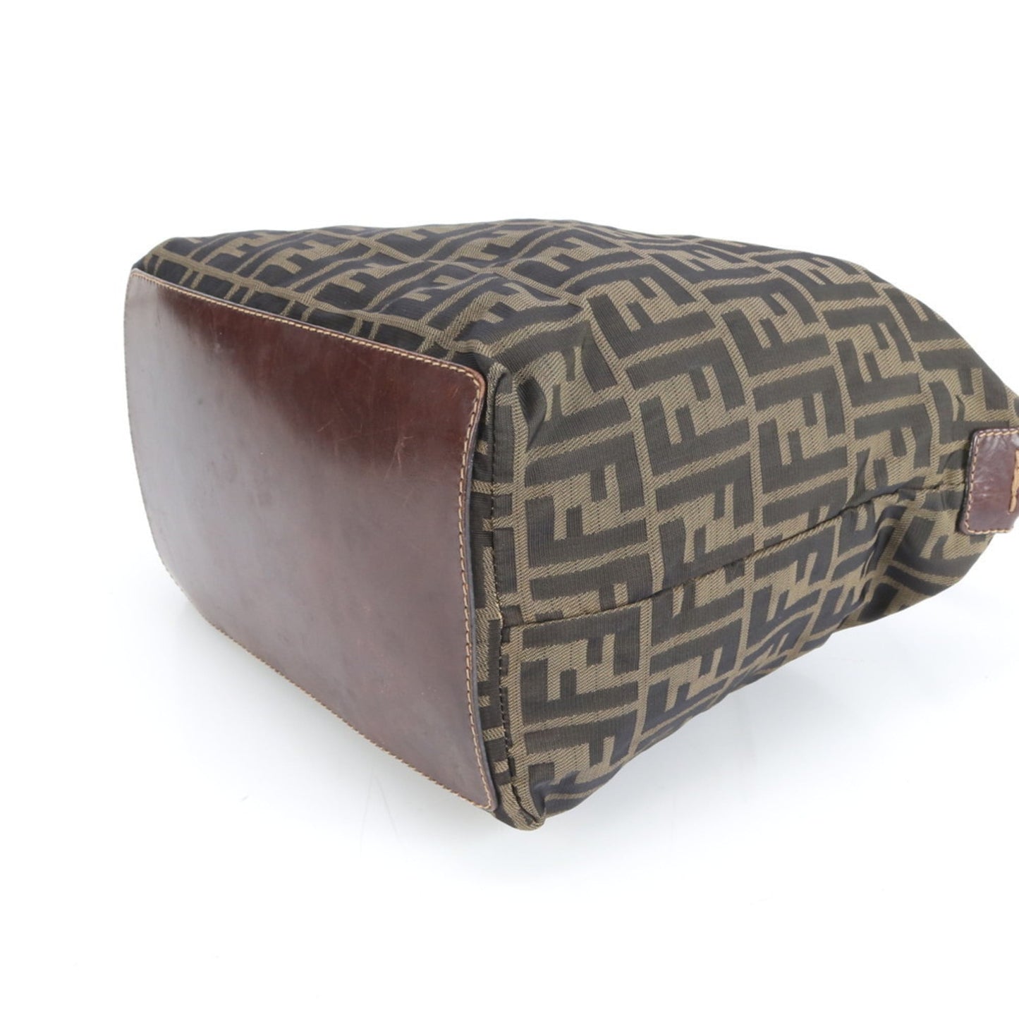 Fendi Zucca Hobo Shoulder Bag, Handbag, Brown Leather, Women's