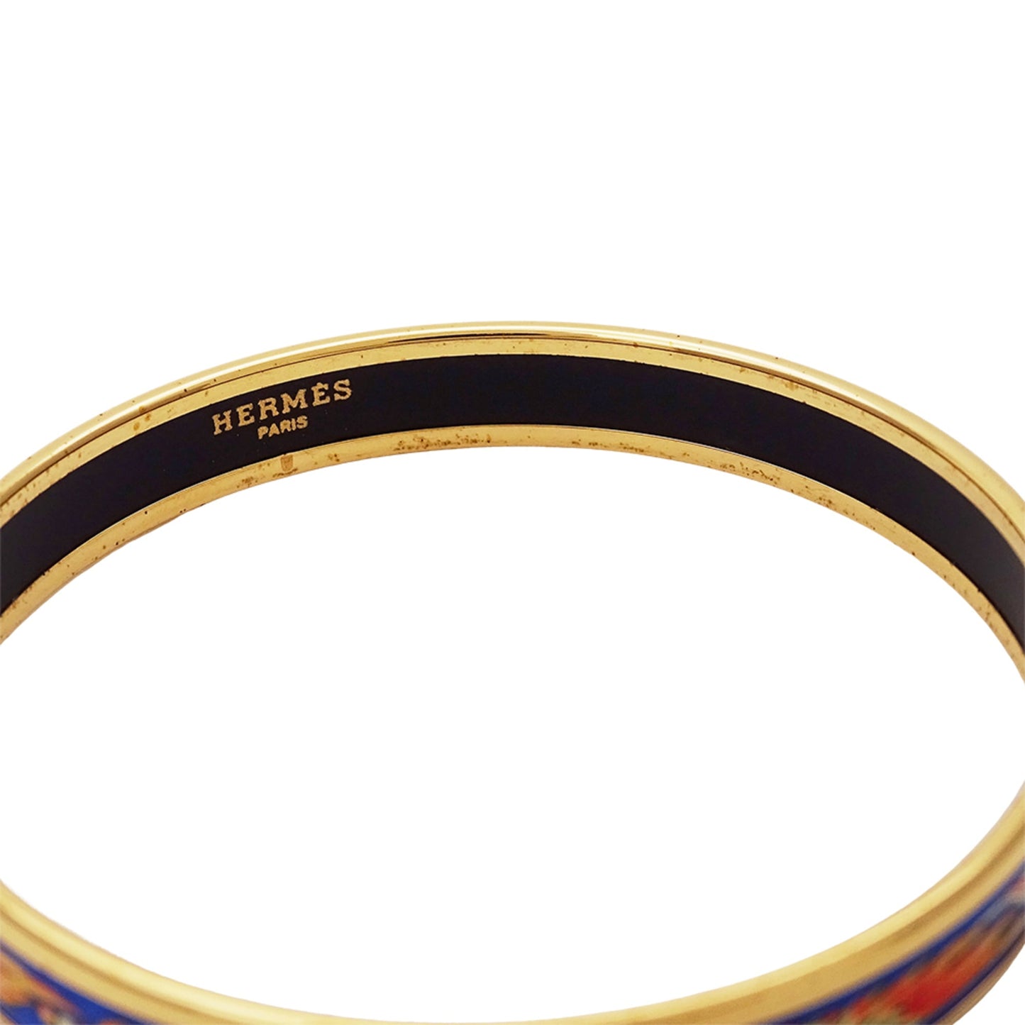 Hermes bangle for men and women, brand enamel PM blue gold, with box