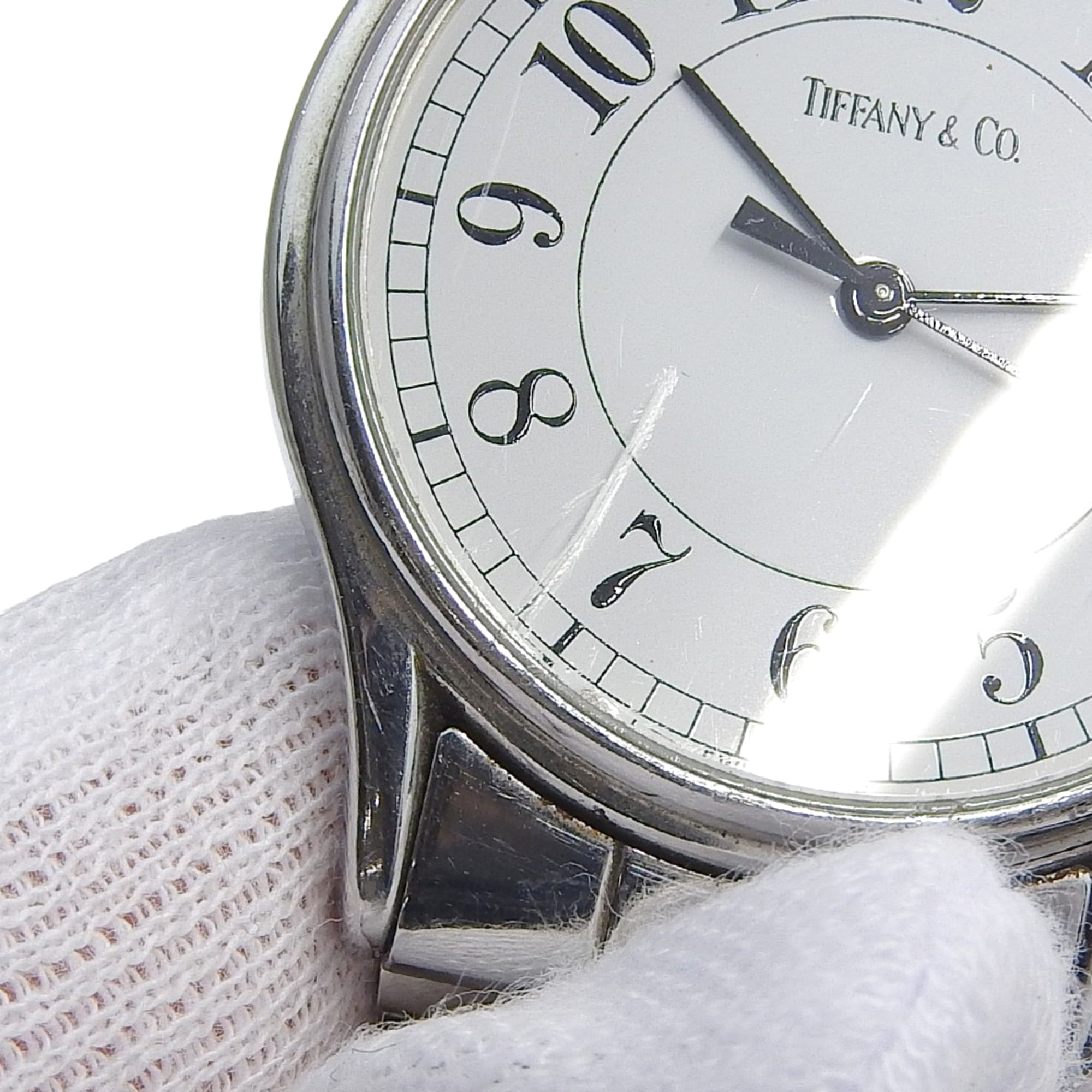 Tiffany & Co. Classic Watch, Stainless Steel, Quartz, Analog, White Dial, Unisex — Good