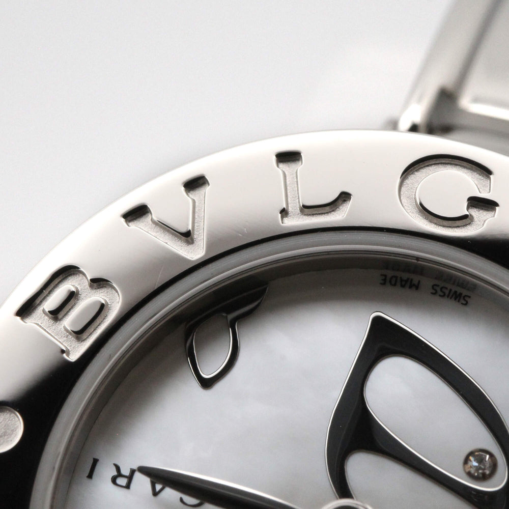 Bulgari BVLGARI B-zero1 Butterfly Watch, Stainless Steel, Diamond, Women's, White/White Shell, BZ22S — Very Good
