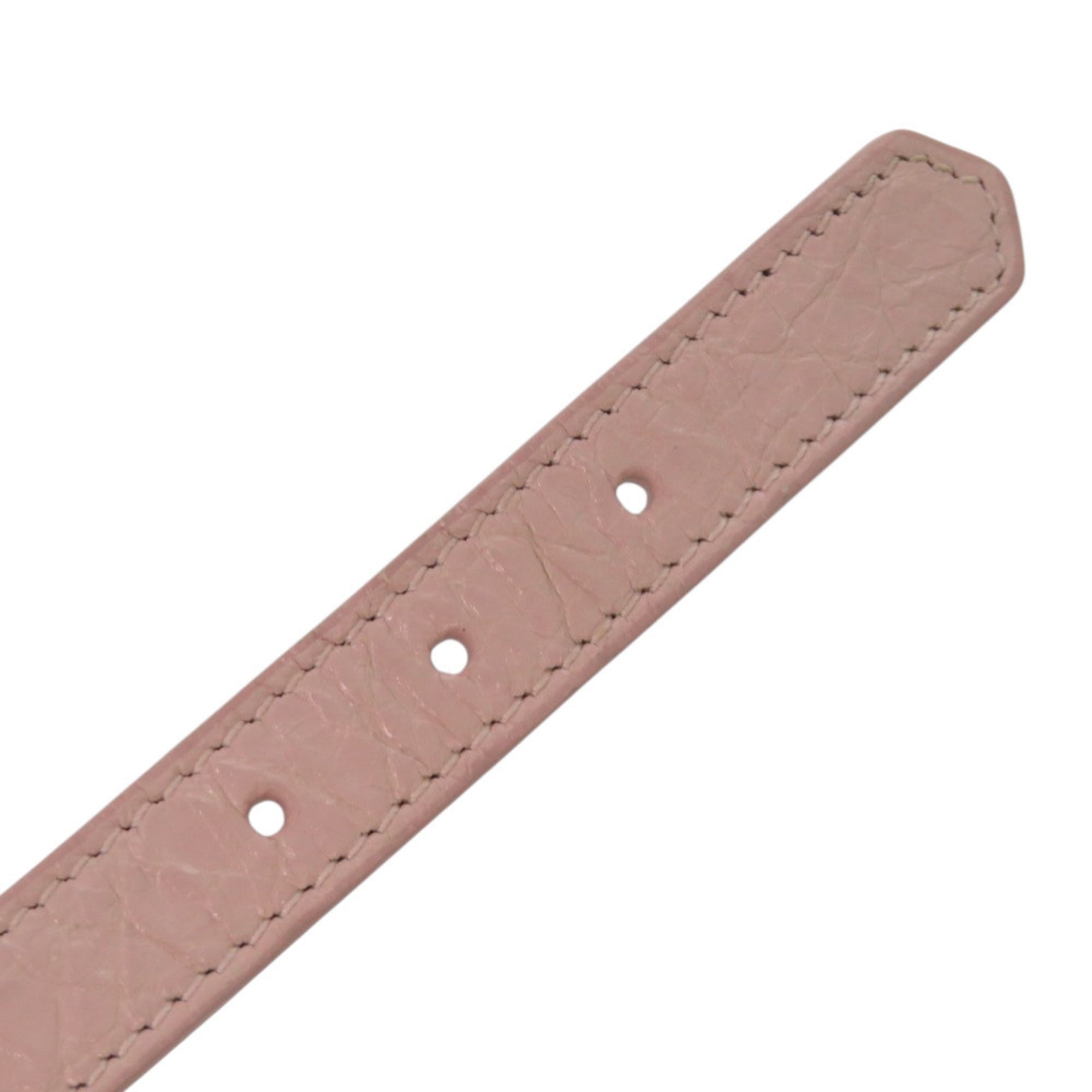 Like new Balenciaga 3-row Giant Stud Bracelet 236345 Leather Pink 1562BALENCIAGA — Like New