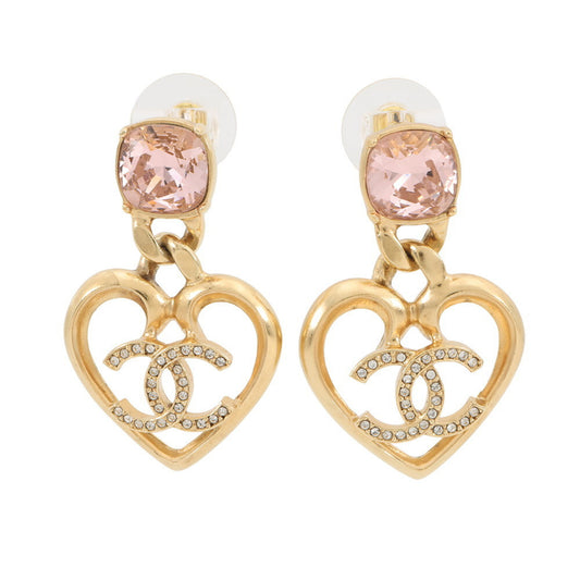 Chanel Coco Mark Rhinestone Metal Earrings C23C ABA100 CHANEL