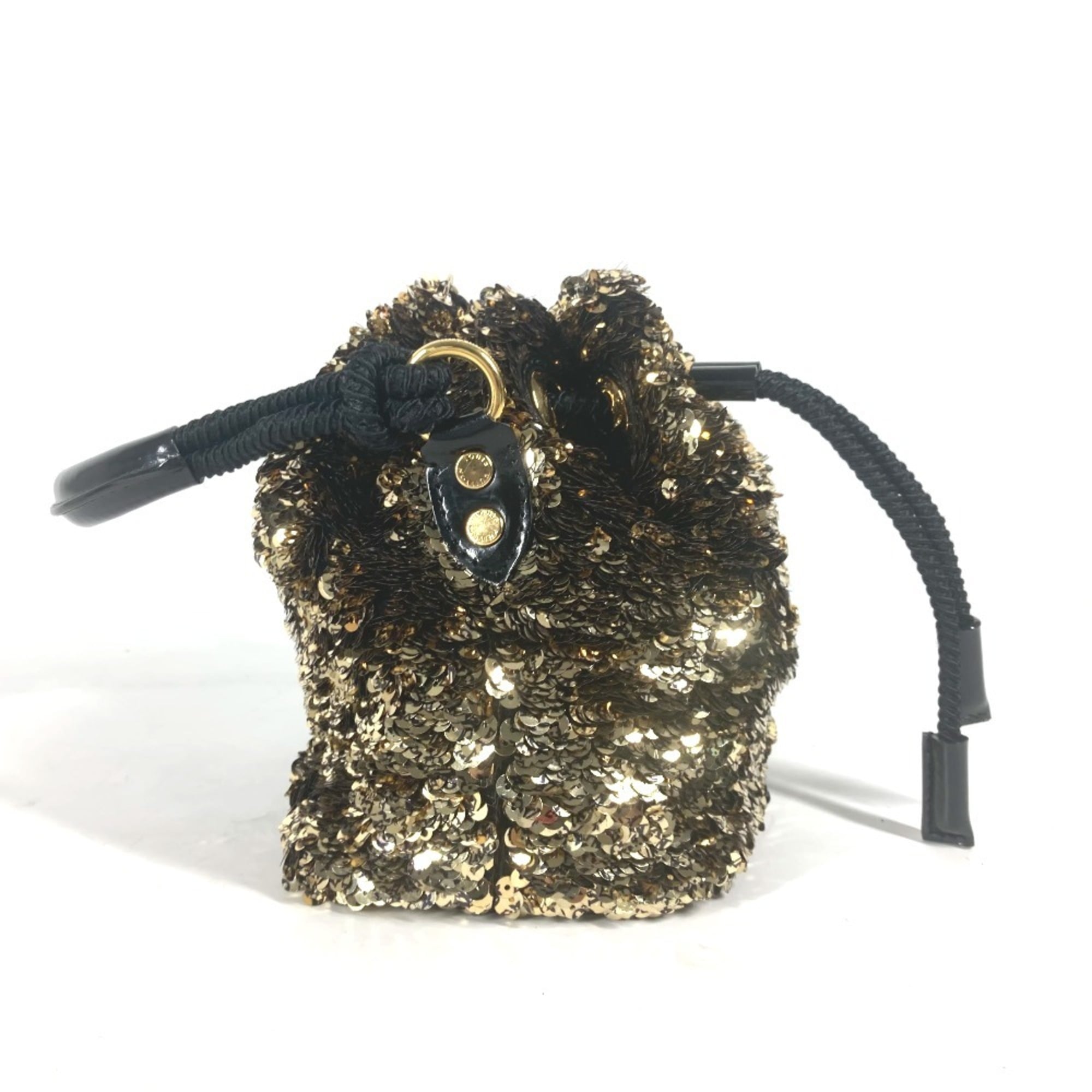 LOUIS VUITTON M40322 2010 Cruise Collection Noe Rococo All Sequin Shoulder Bag Handbag Leather Women's Gold L-240613-21 — Like New