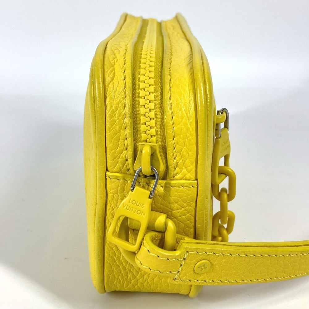 LOUIS VUITTON M53554 Monogram Empreinte Pochette Volga Second Bag Chain Clutch Taurillon Leather Men's Yellow Like New — Like New
