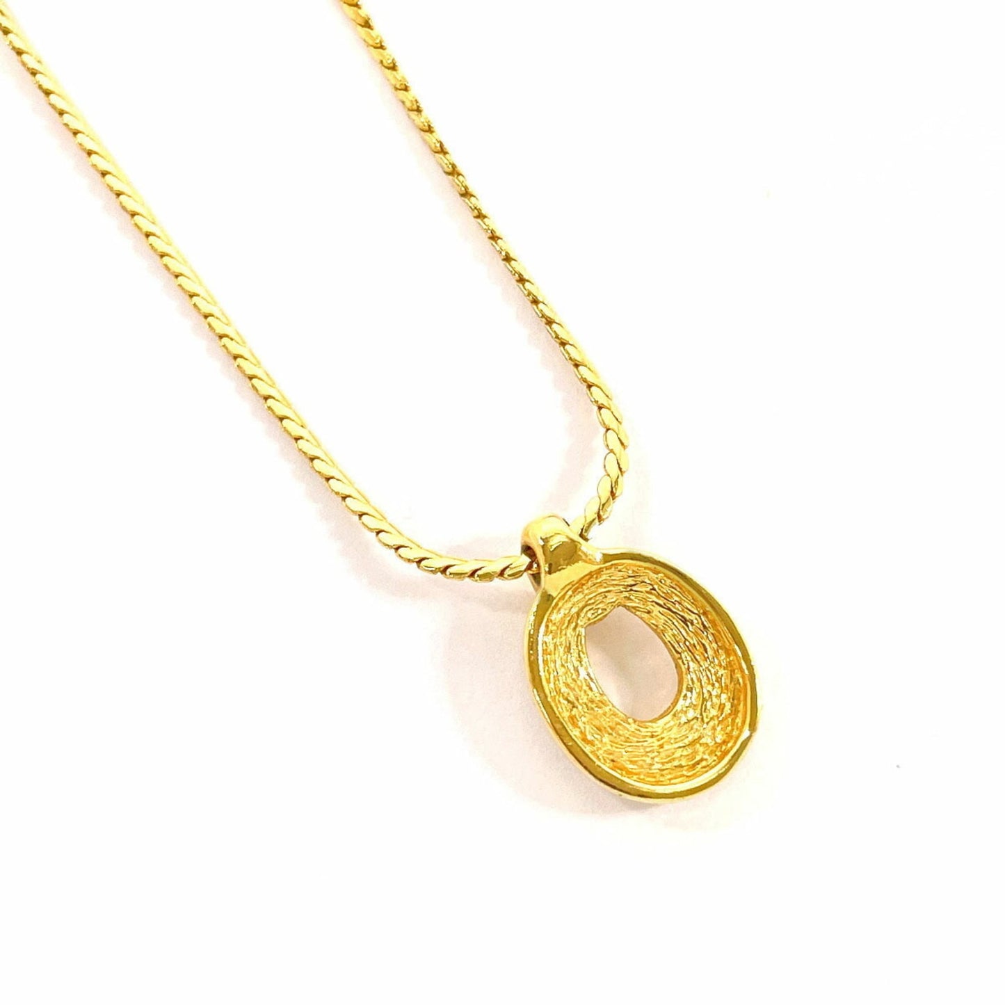 Christian Dior necklace, metal/rhinestone, gold, for women