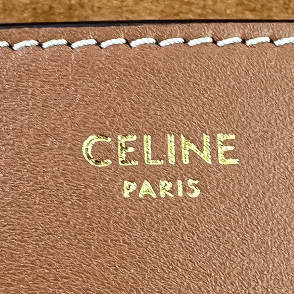 CELINE Folco Cuir Triomphe Shoulder Bag, Brown, Women's, Luxs, Pre-owned Brands — Like New