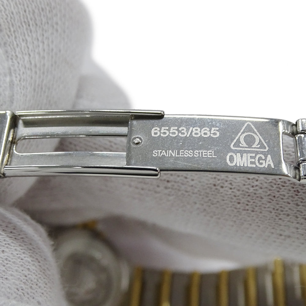 Omega Constellation Mini 1262.75 Women's Watch, Brand Name, 12P Diamond, Shell, Quartz Movement, Stainless Steel (SS) and Gold (YG) Combination, Full Bar — Good