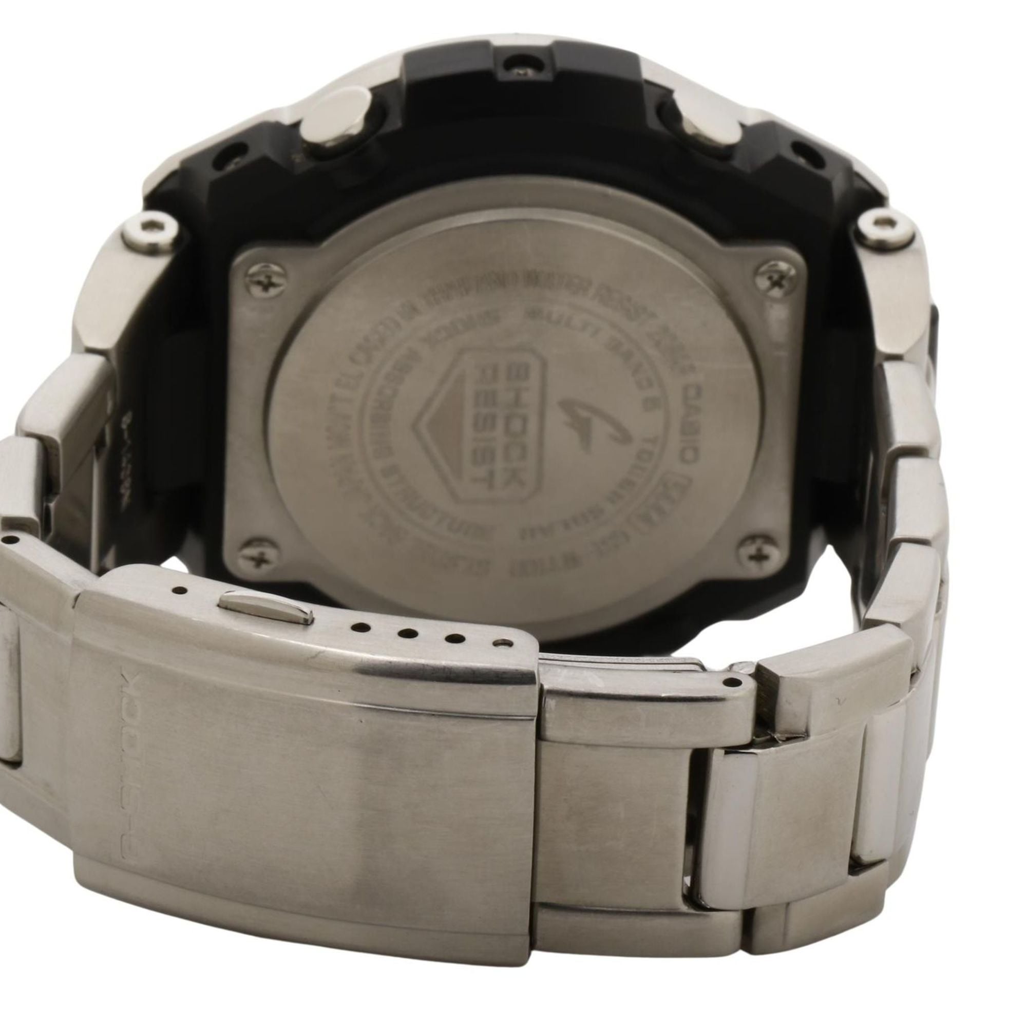 CASIO GSHOCK GSTEEL GSTW100 Series Watch (GSTW110D1AJF) in Black and Silver Resin with Stainless Steel Case for Men — Good