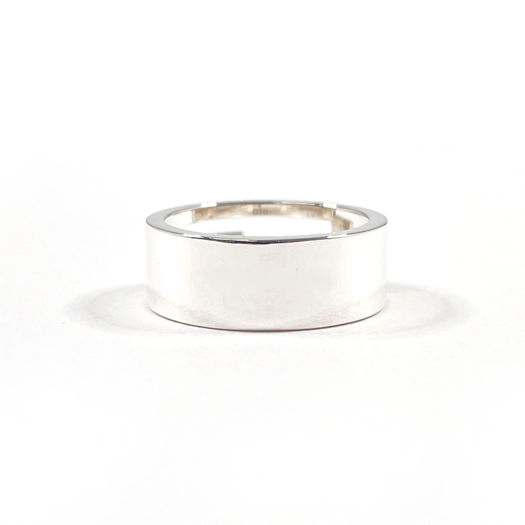 GUCCI Branded Cutout G Ring, Sterling Silver 925, Size 17.5cm, Men's — Like New