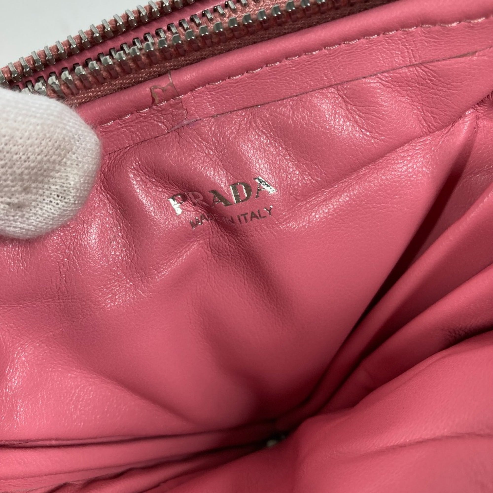 PRADA Chain Crossbody 3WAY Pochette Shoulder Bag pink — Like New
