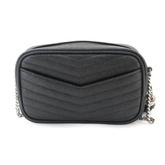 Saint Laurent Lou Chain Shoulder Handbag, Leather, Black, 612579 — New - Store Return