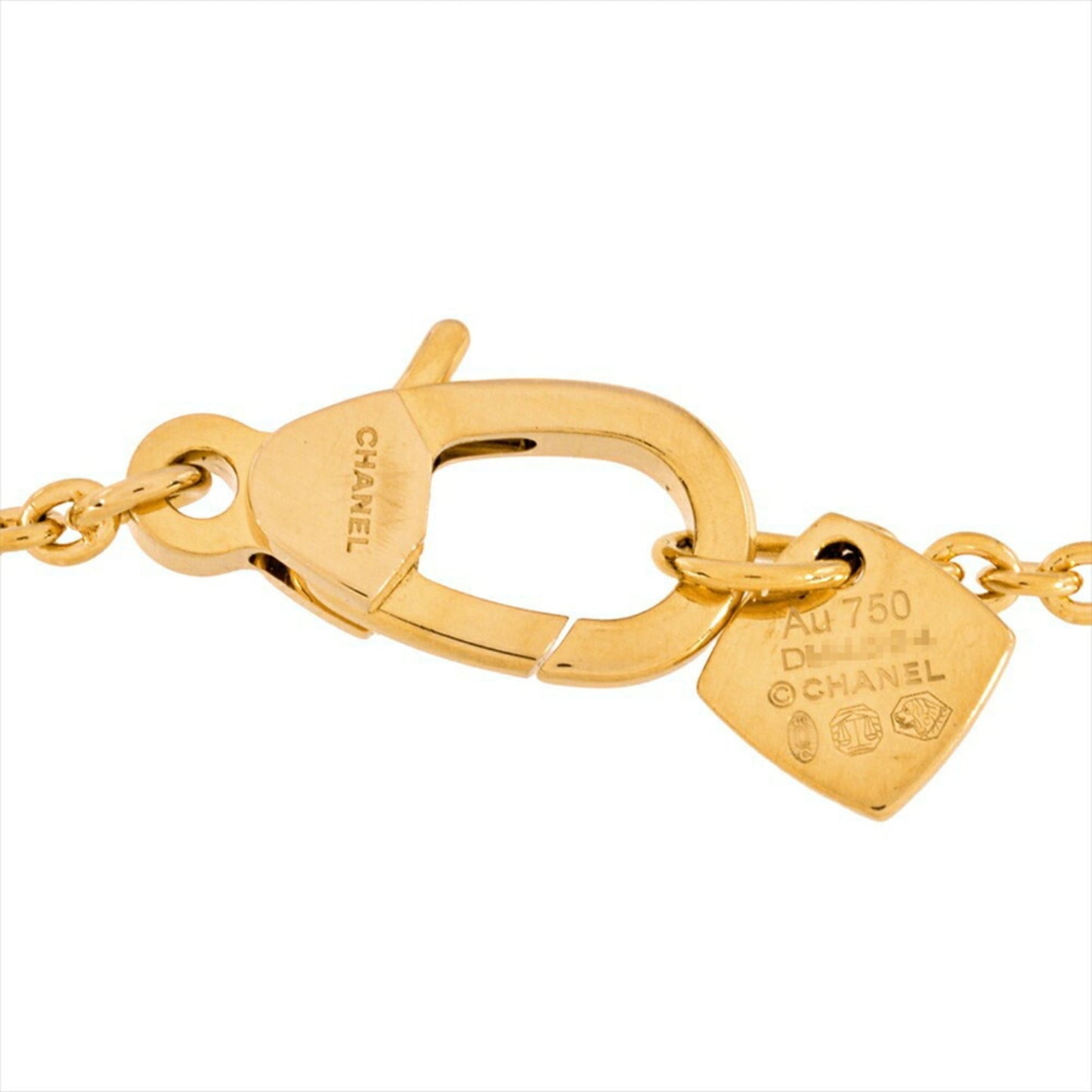 CHANEL Coco Crush Diamond Necklace J12102 18KPG 7.9g Pink Gold Beige Women's